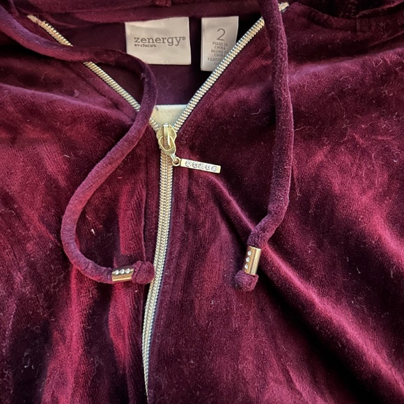 Chico’s Velour sweatsuit - Picture 4 of 8
